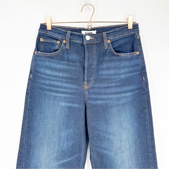 RE/DONE High Rise Wide Leg Cropped Jeans - Picture 4 of 11